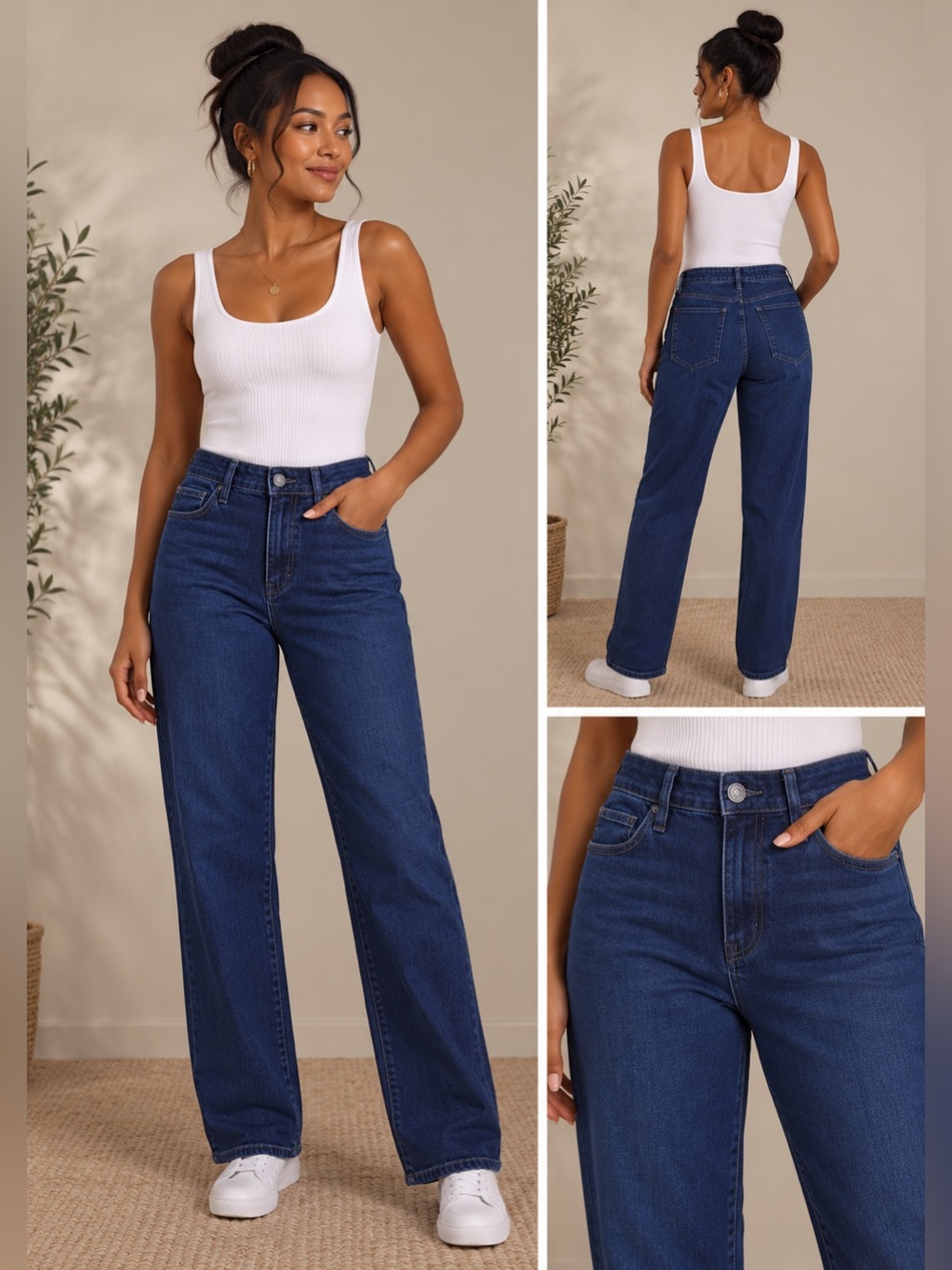 Hudson High Rise Straight Leg Jeans Dark Wash Blue Size 8 H0325-01 Stretch